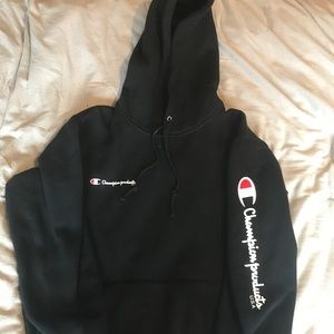 champion hoodie (black) never worn once